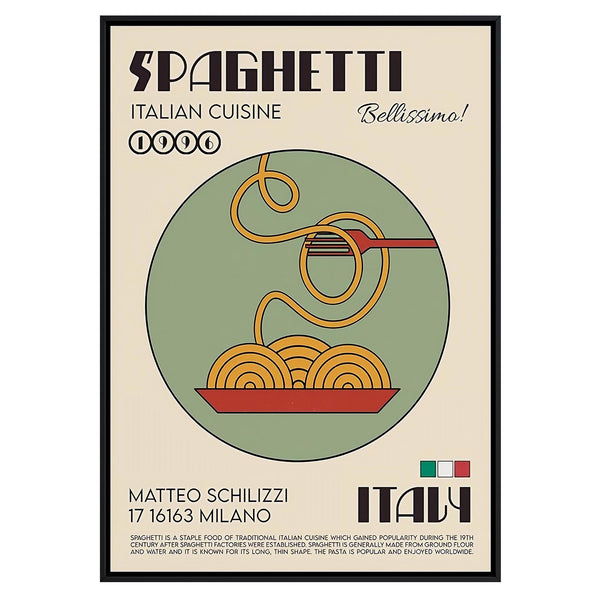 Retro Spaghetti Poster – Italian Cuisine Wall Art