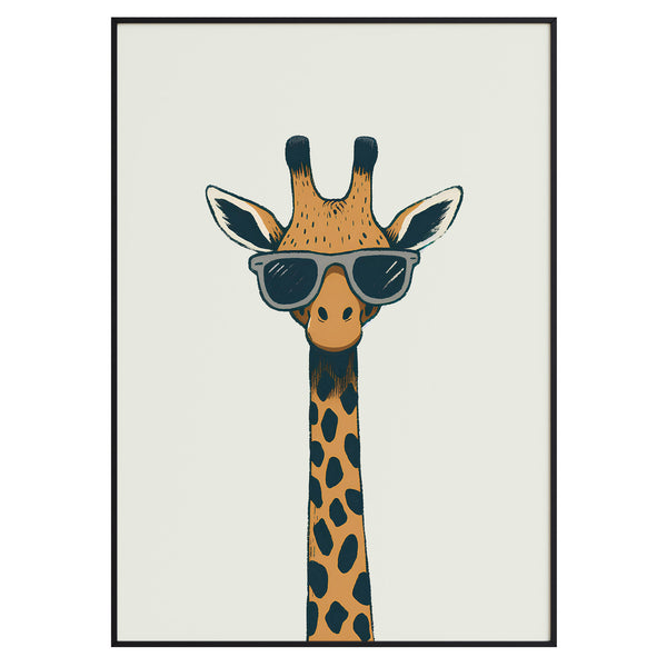 Cool Giraffe Wall Art Print