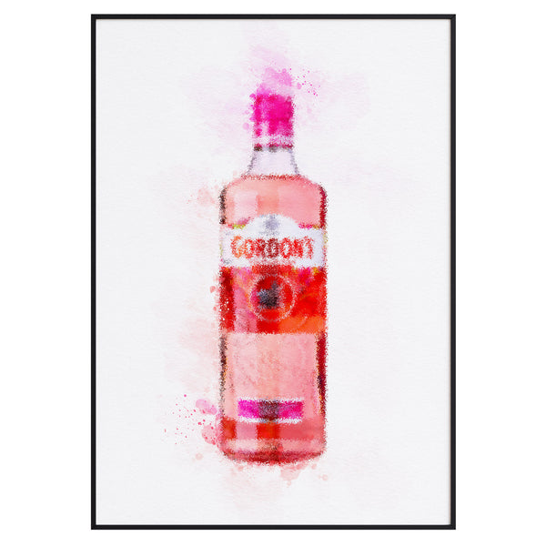 Gordon's Pink Gin Watercolor