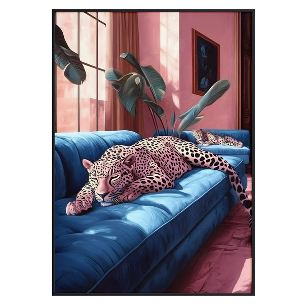 Leopards on a Blue Sofa