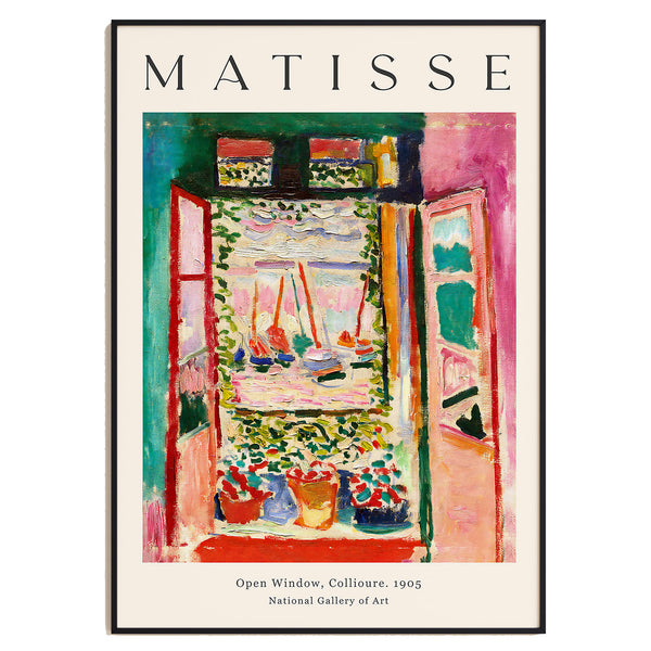 Henri Matisse “Open Window, Collioure” Art Print – 1905 Masterpiece Poster,