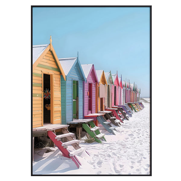 Rainbow Cabins on the Dunes – Colorful Beach Hut