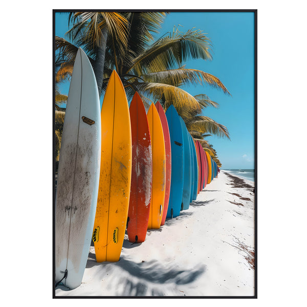 Surfboard Parade by the Sea – Tropical Beach